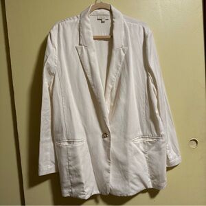 LOFT Classic White Blazer XL